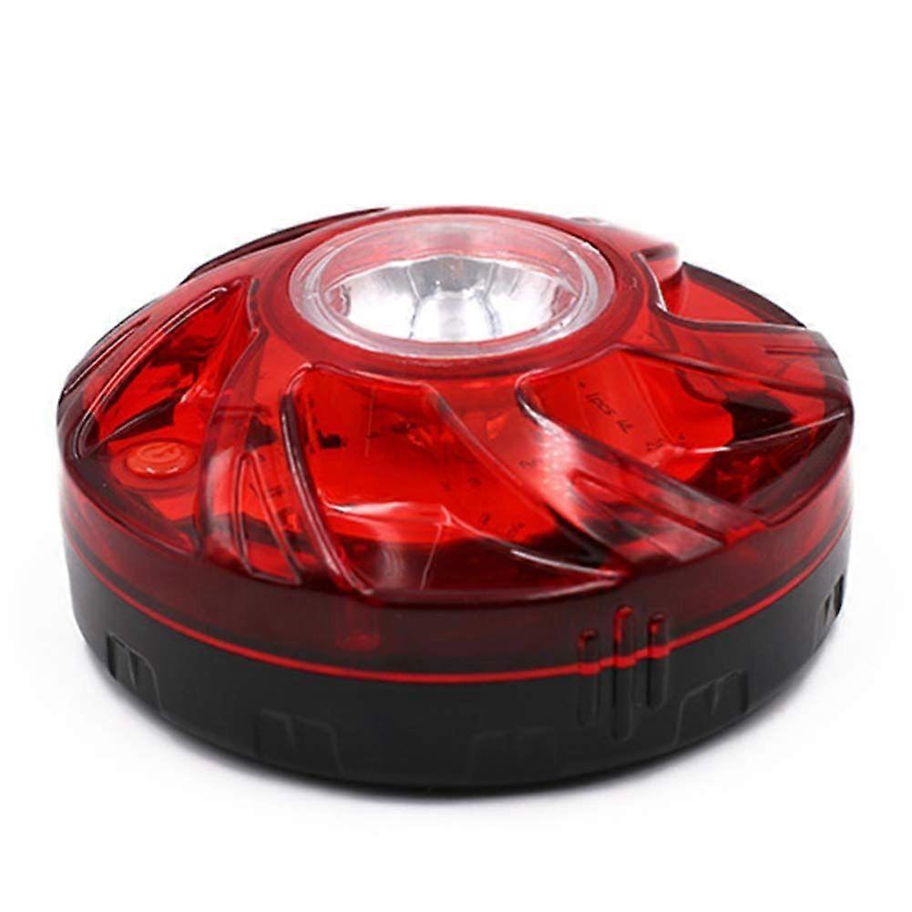 LED Warning Strobe Light, Red Warning Emergency Led Strobe Beacon Lights with Magnetic Base, Battery Operated(Black)