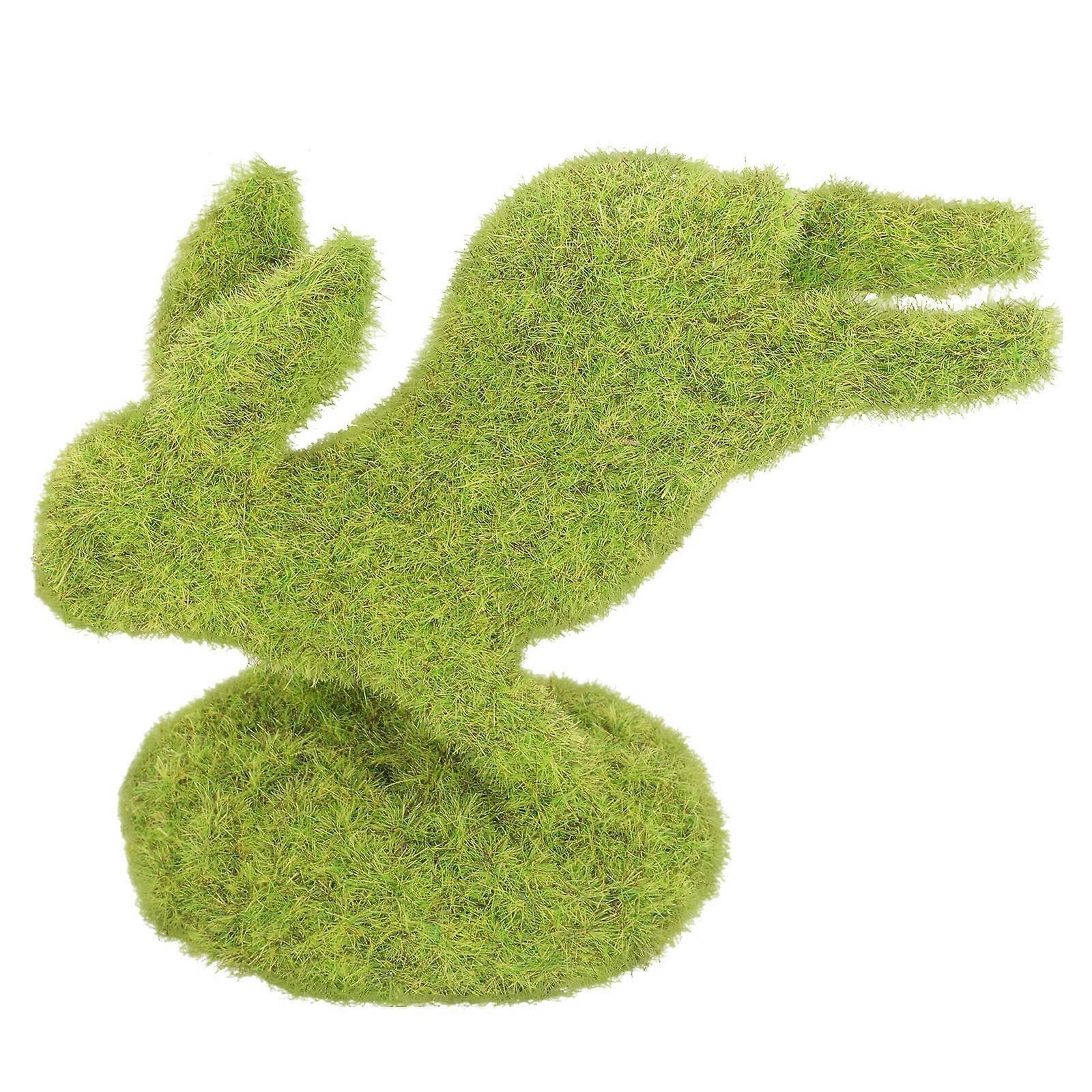 Green Flocking Rabbit Ornament for Decoration and Durable 1pc