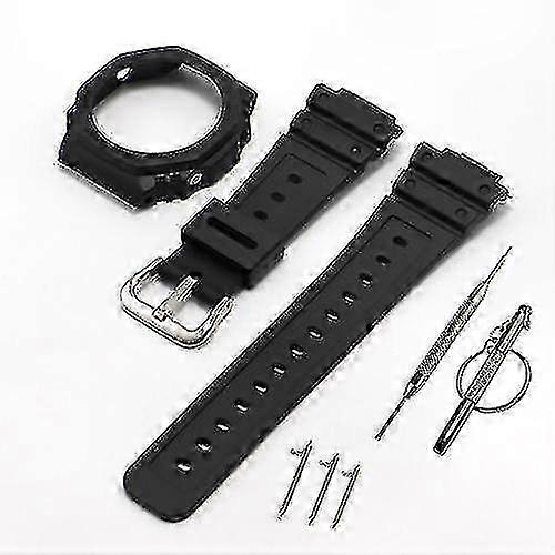 Silicone Watch Strap Replacement for Casio GA2100 GA2110 Rubber Case Bezel Accessory