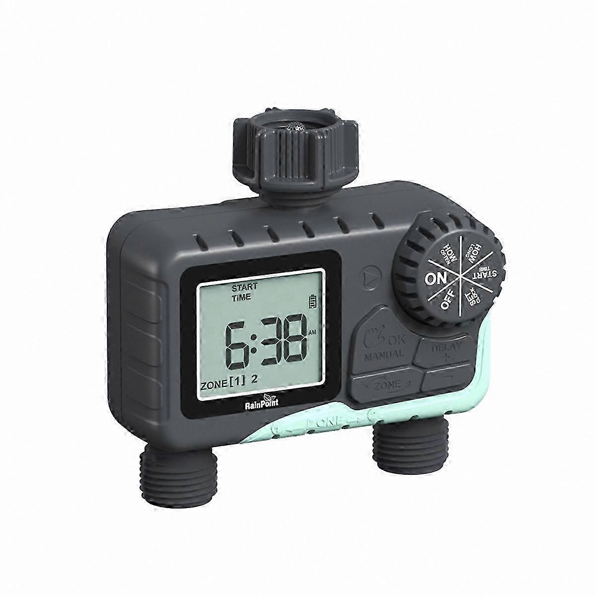 Programmable Garden Hose Timer with Dual Outlets for Watering Control