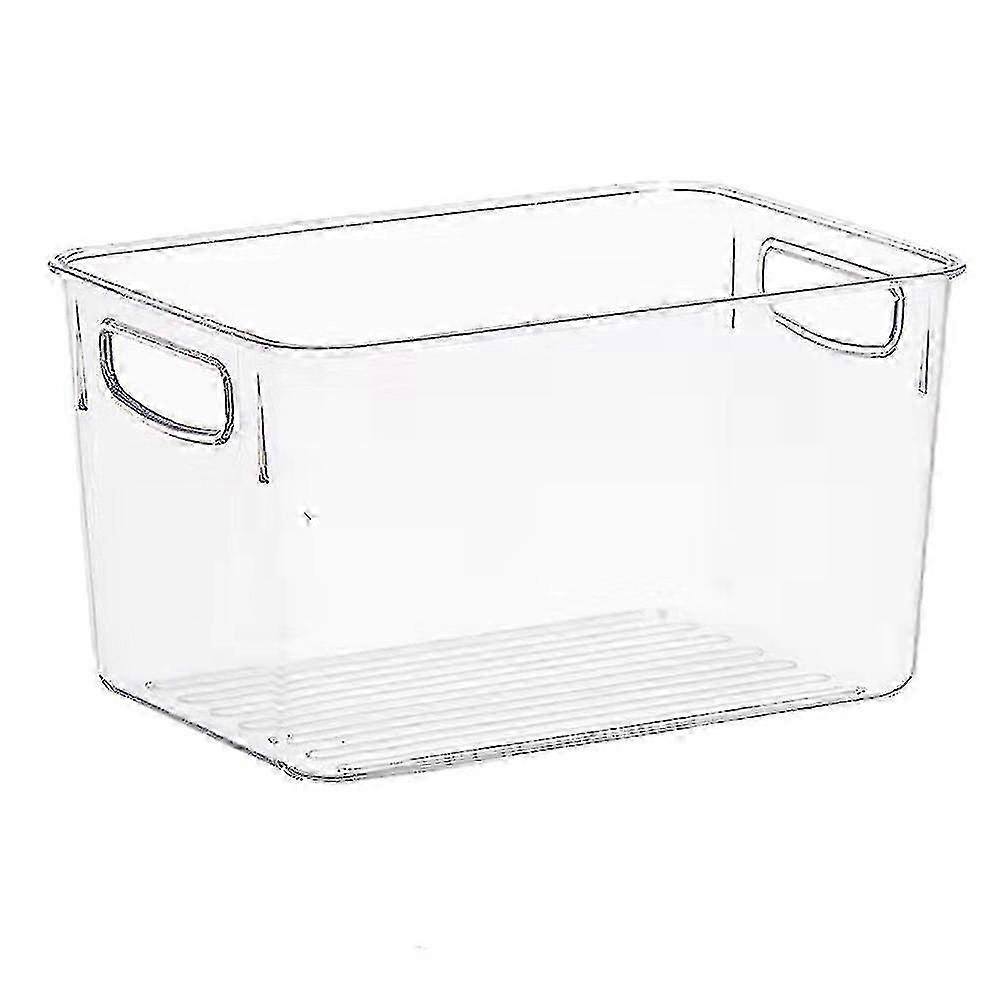 Household plastic trash bin storage basket container with handle