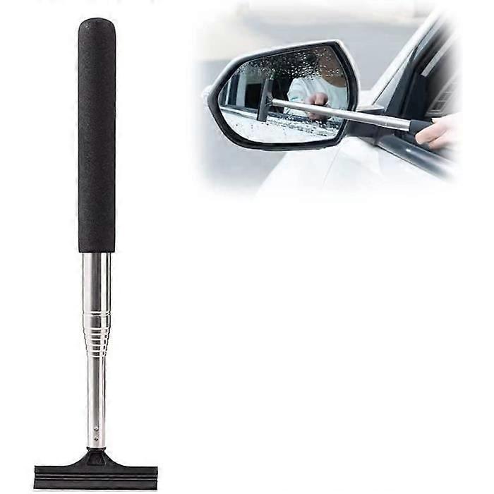 Car Rearview Mirror Squeegee - Black - 98Cm - Retractable - Portable - Soft Sponge