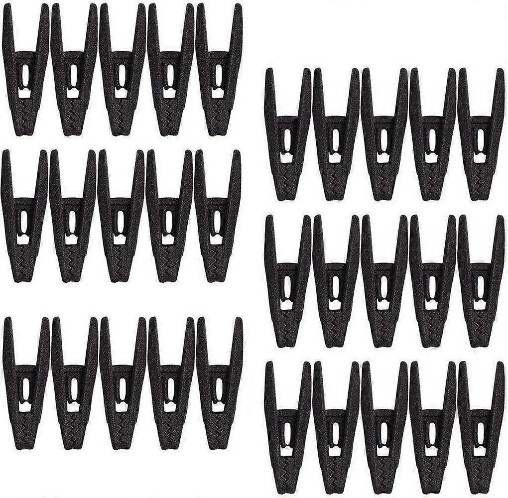 BETTE 24 Pcs Flocking Clips for Pants Hanger Strong Clothespins for Trousers