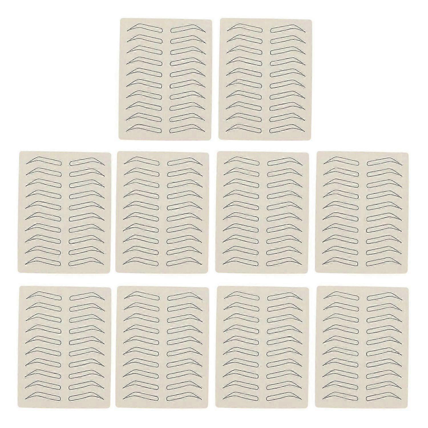 2025 Latest Model 10 Pcs Microblading Practice Skin Silicone 1mm Thickness Sin...