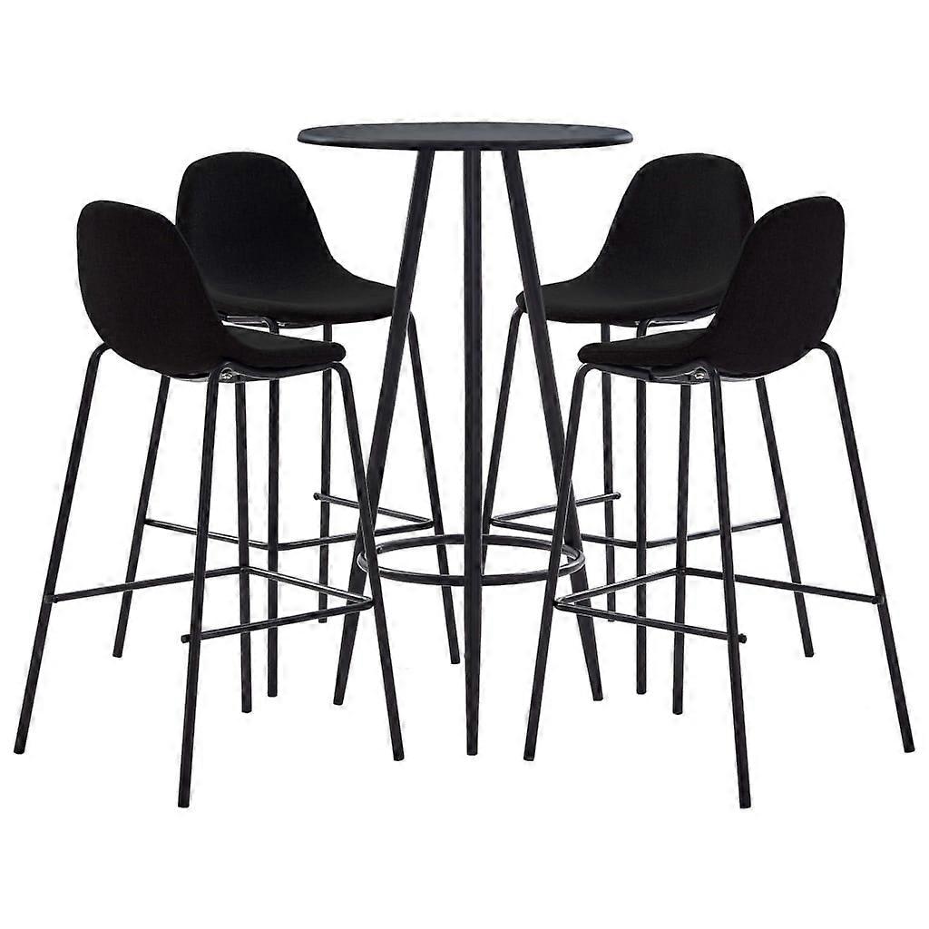 5-tlg. Bar-Set Stoff Schwarz