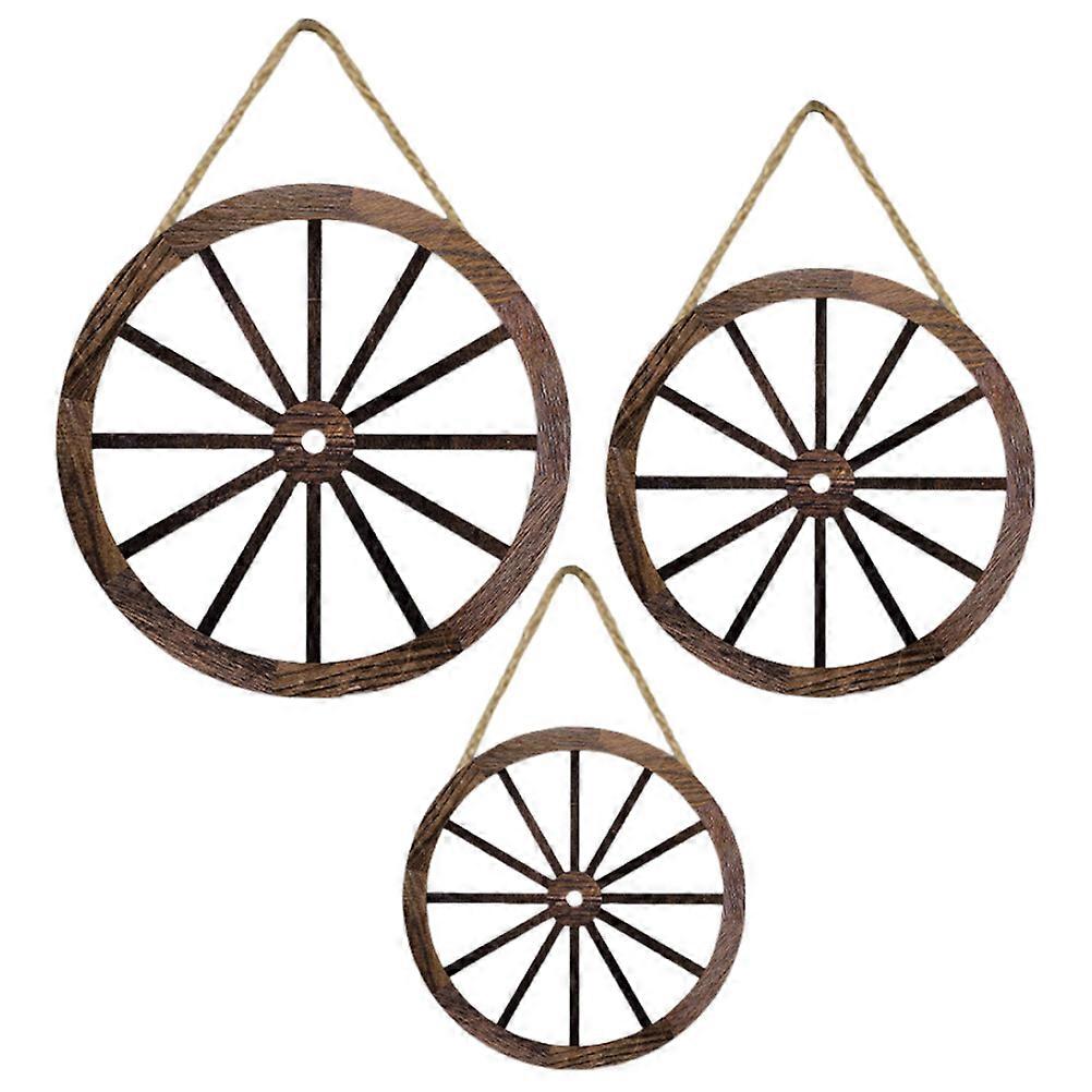 Coffee Wooden Wall Art for Decoration 12Pcs Rustic Style