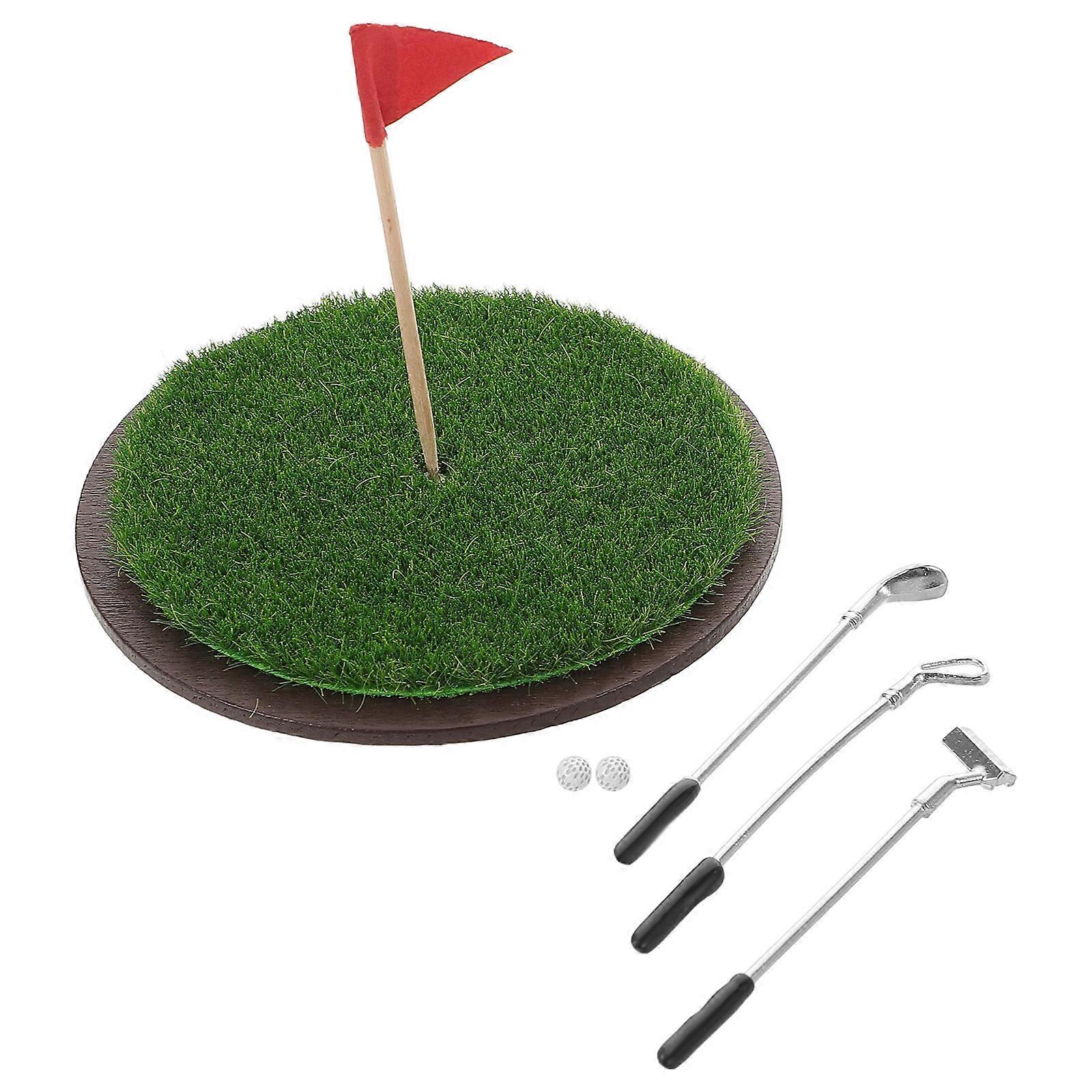 High Golf Scene Model Miniature Dollhouse Sports Accessory for 1Set