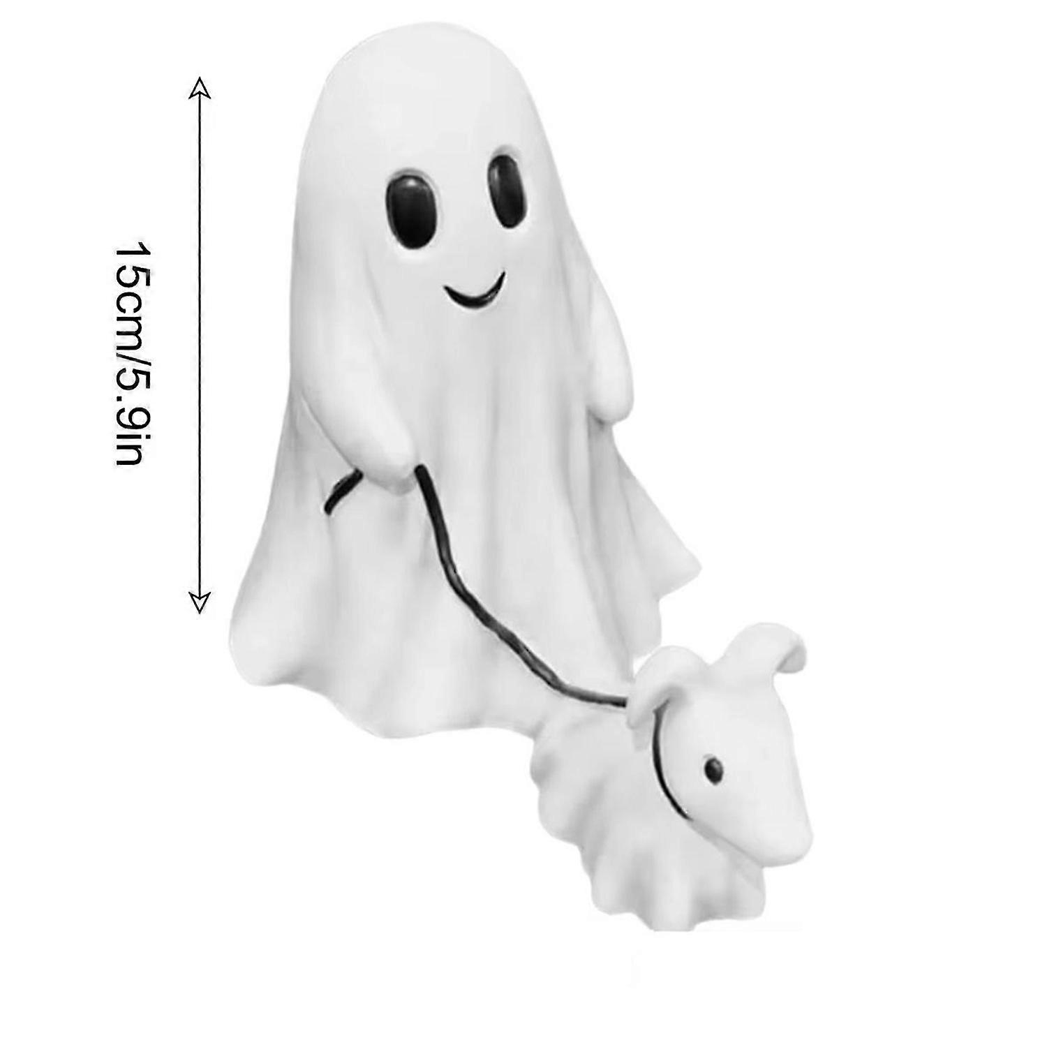 Ghost dog walking statue Halloween ghost dog walking ornaments A