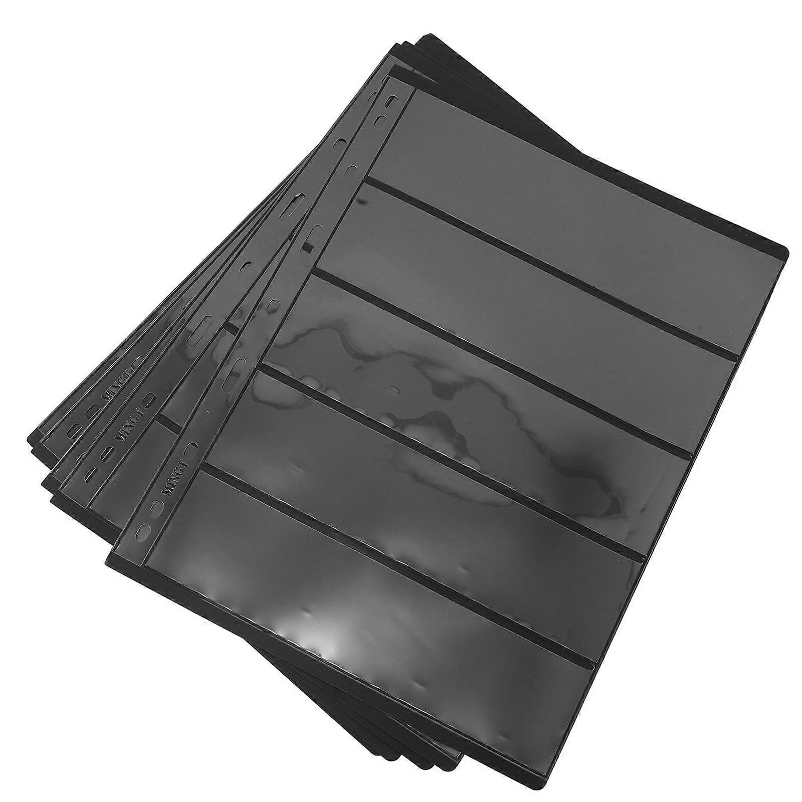 Stamp Collectors Page Stamp Album Binder for Display 10 Sheets Black