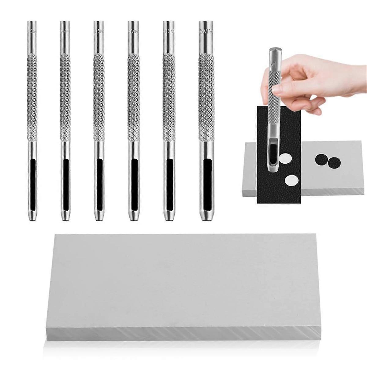 9-Piece Punching Tool, Hollow Punch Set for Stitching Punching Tool,