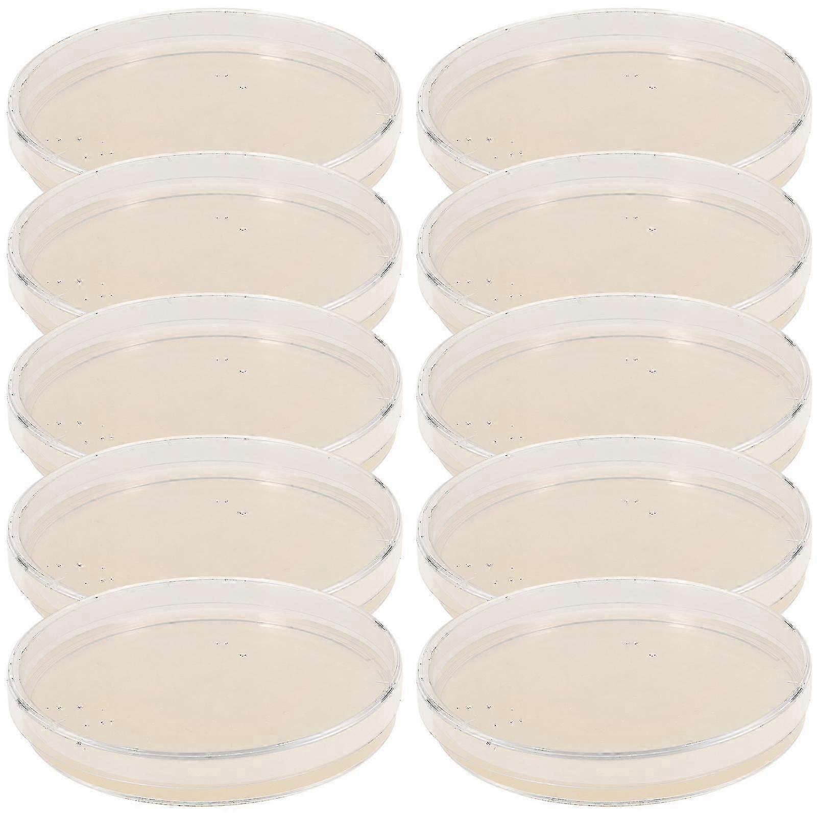 10-Pack Portable Prepoured Agar Petri Dishes, Essential Supplies for Science Fair Projects and Experiments