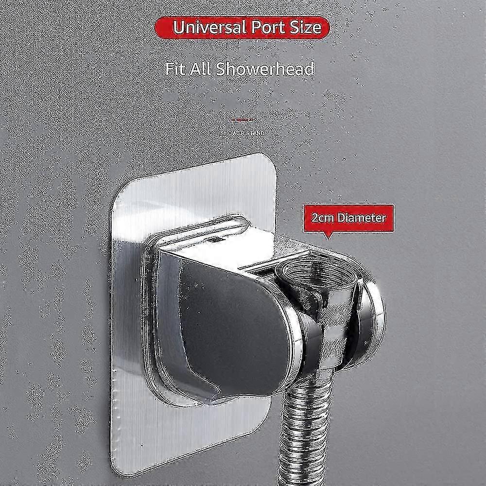 No-Drilling Shower Head Holder - Adhesive Bracket with Adjustable Angle for Hand Showers
