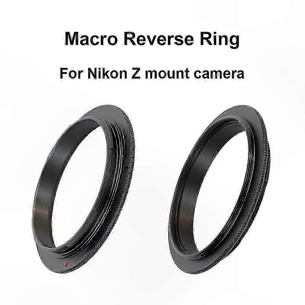 Macro Reverse Adapter Ring for Z Mount, Compatible with 49mm-77mm Lenses, Fits Z5 Z6 Z7 Z9 Z50 Models