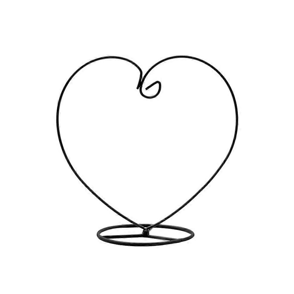 Black Iron Display Stand Heart Shaped Hanging Stand Rack for