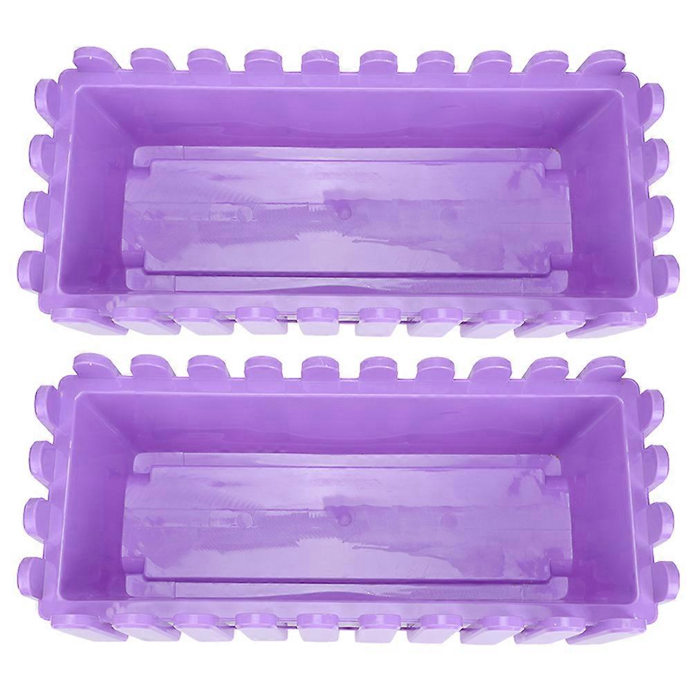 Plastic Planter Box for Vegetables with 4Pcs Rectangular Window Flower Containers
