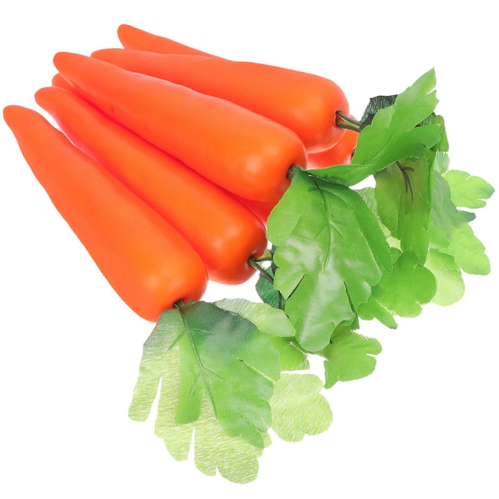 Fake Carrots Simulation Vegetable Models for Photography Props 12Pcs