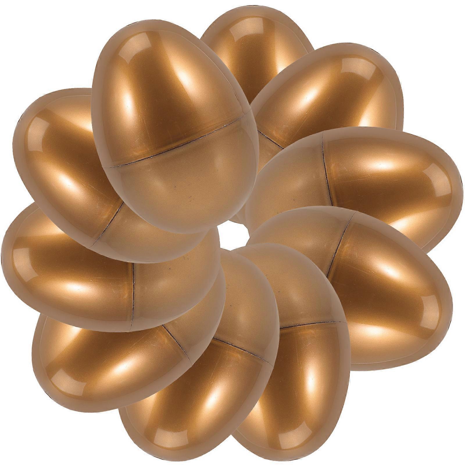 Golden Plastic Easter Eggs for Candy Boxes Fillable 30Pcs Easter Decor