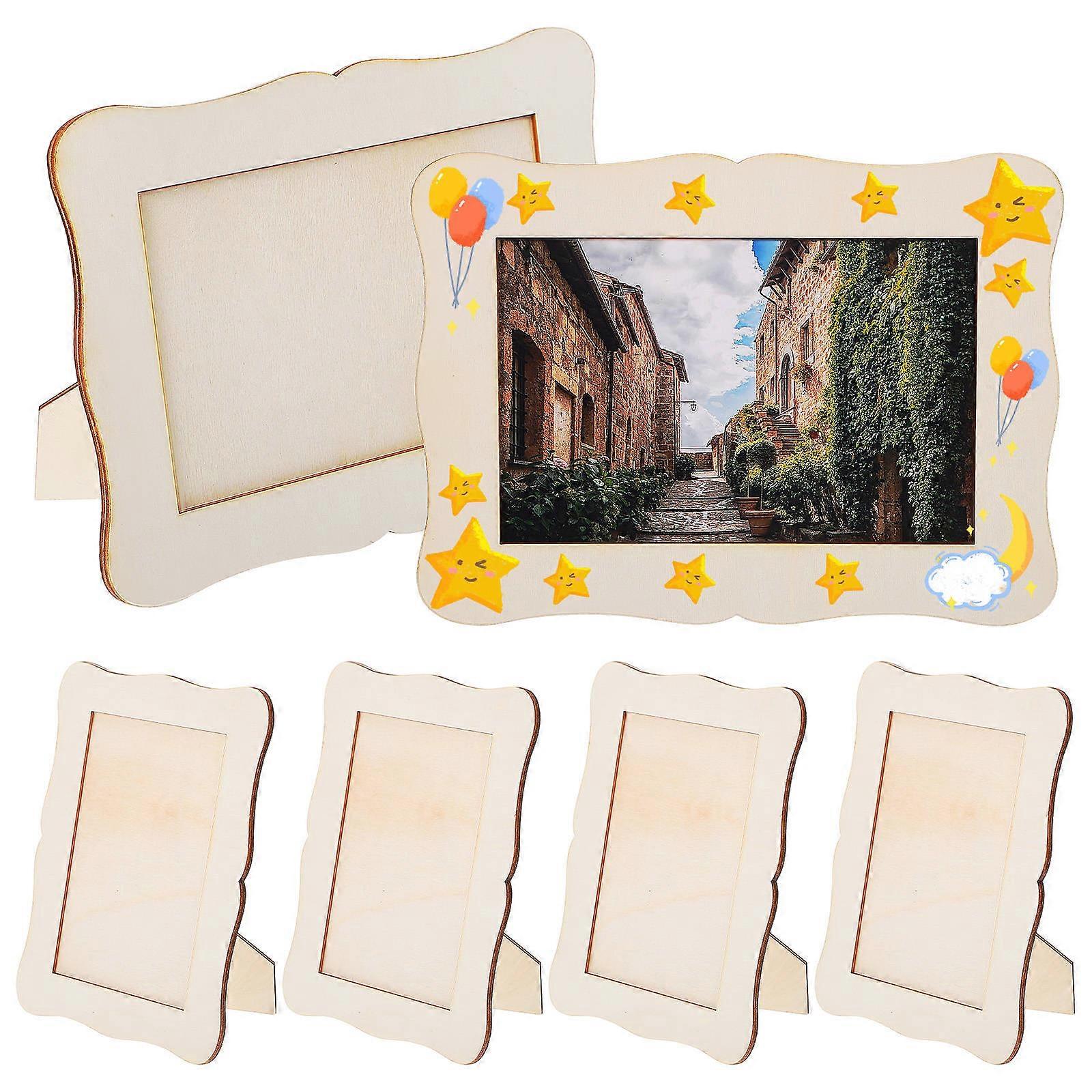 Wood Picture Frames Set DIY Functional Wood Frames 30Pcs for Crafts