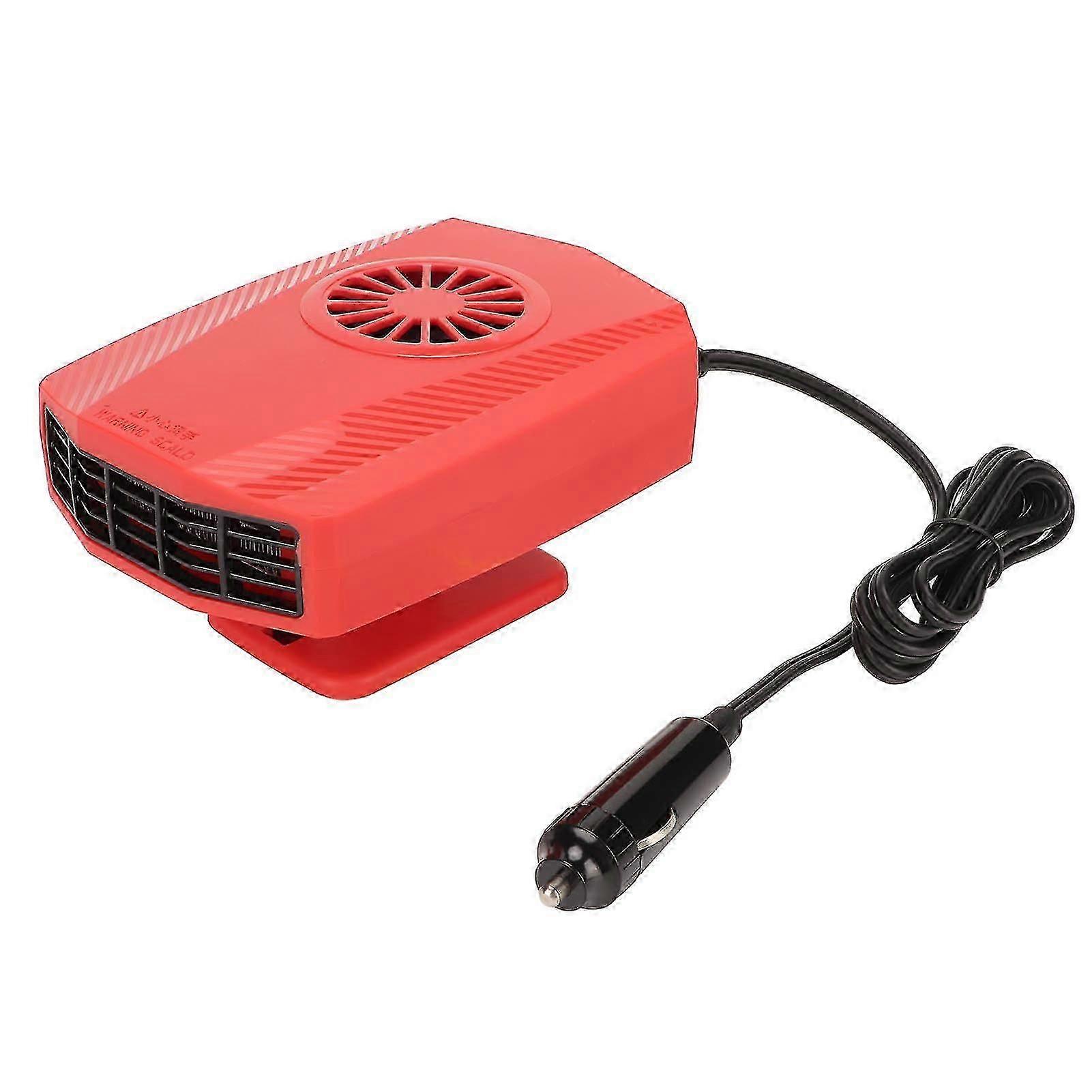 12V 150W Red Portable Car Heater and Cooling Fan - Multi Angle Adjustable, Fast Heating compatible with All Seasons
