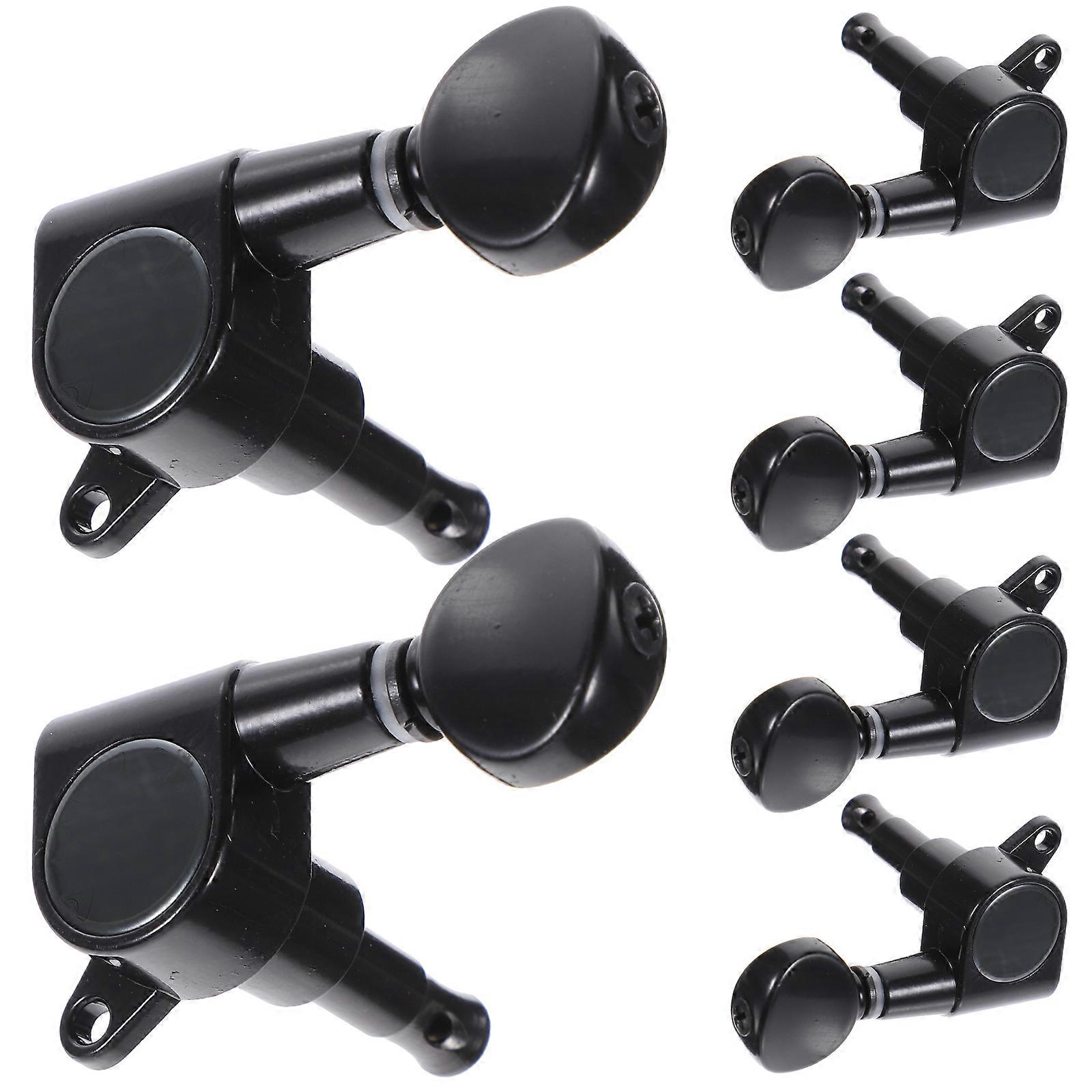 Black Guitar Tuner Key for Guitar Peg Tuning 6Pcs Instrument Accessory