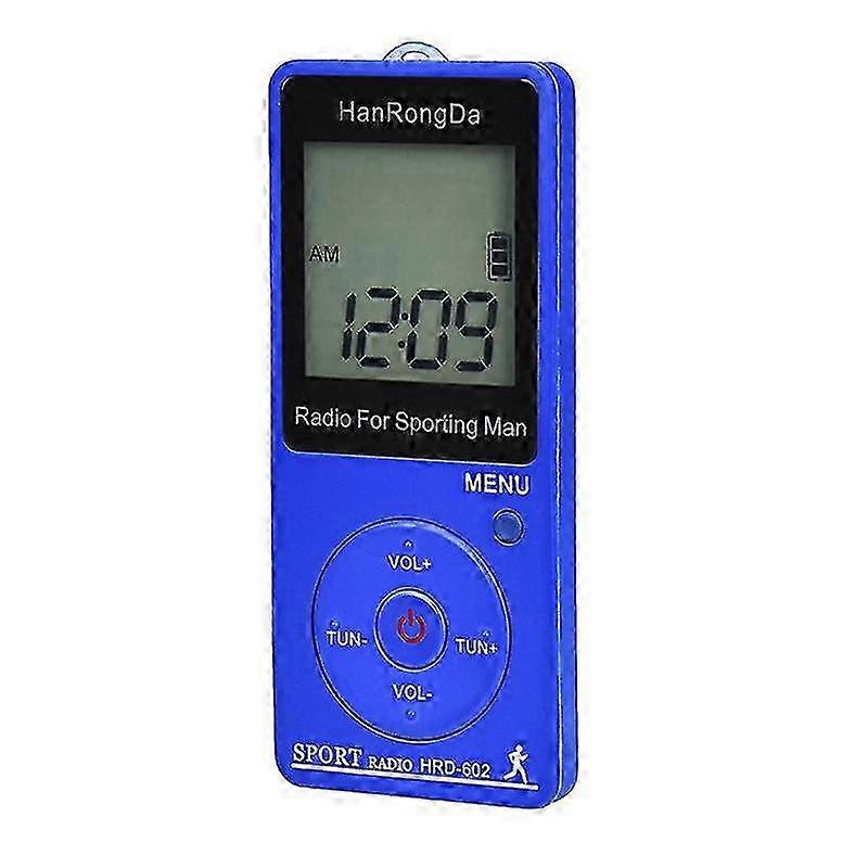 HRD-602 Digital Radio Mini Easy to Operate LCD Display FM/AM Portable Pocket Radio compatible with Hiking