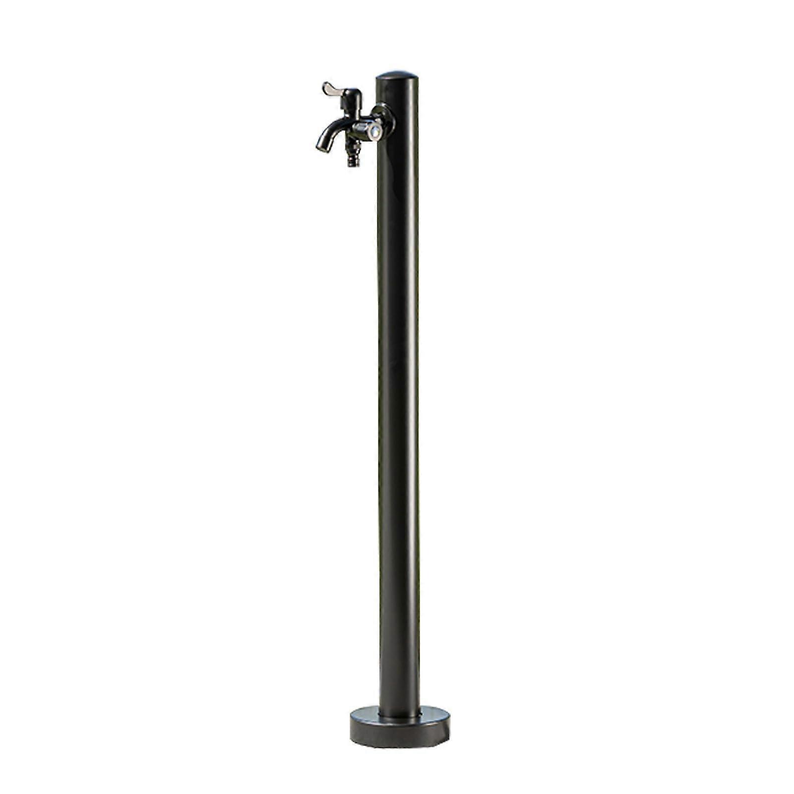 Frostsicherer Wasserhahn für den Außenbereich Edelstahl-Bodenarmatur 95 cm rundes Säulendesign