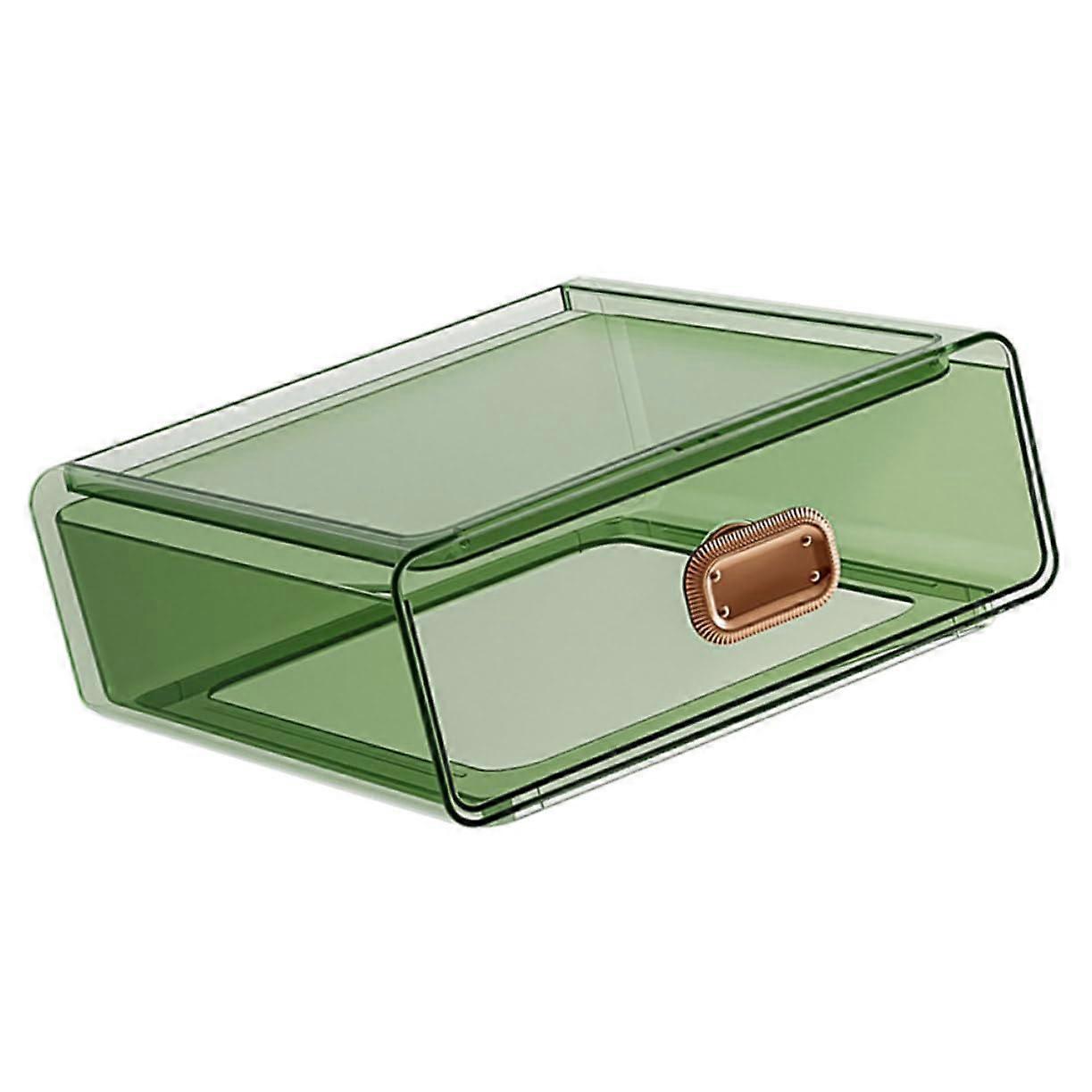 Transparent Drawer Storage Box LargeCapacity Sundries Organizer For Desktop Office Stationery Jewelry Case EasyOpen