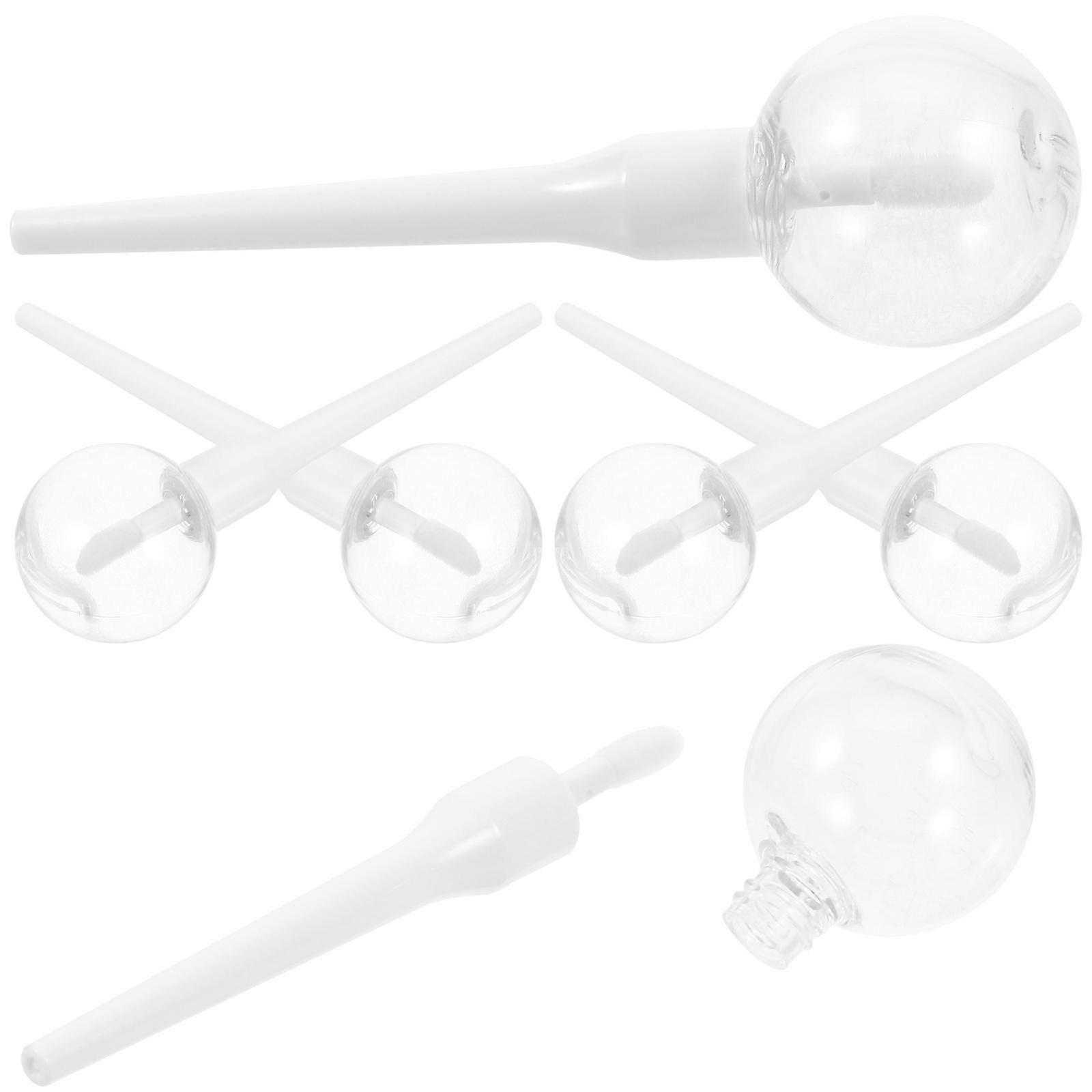 Refillable Lip Gloss Tube White Plastic Lollipop Design 6Pcs Lip Gloss Containers