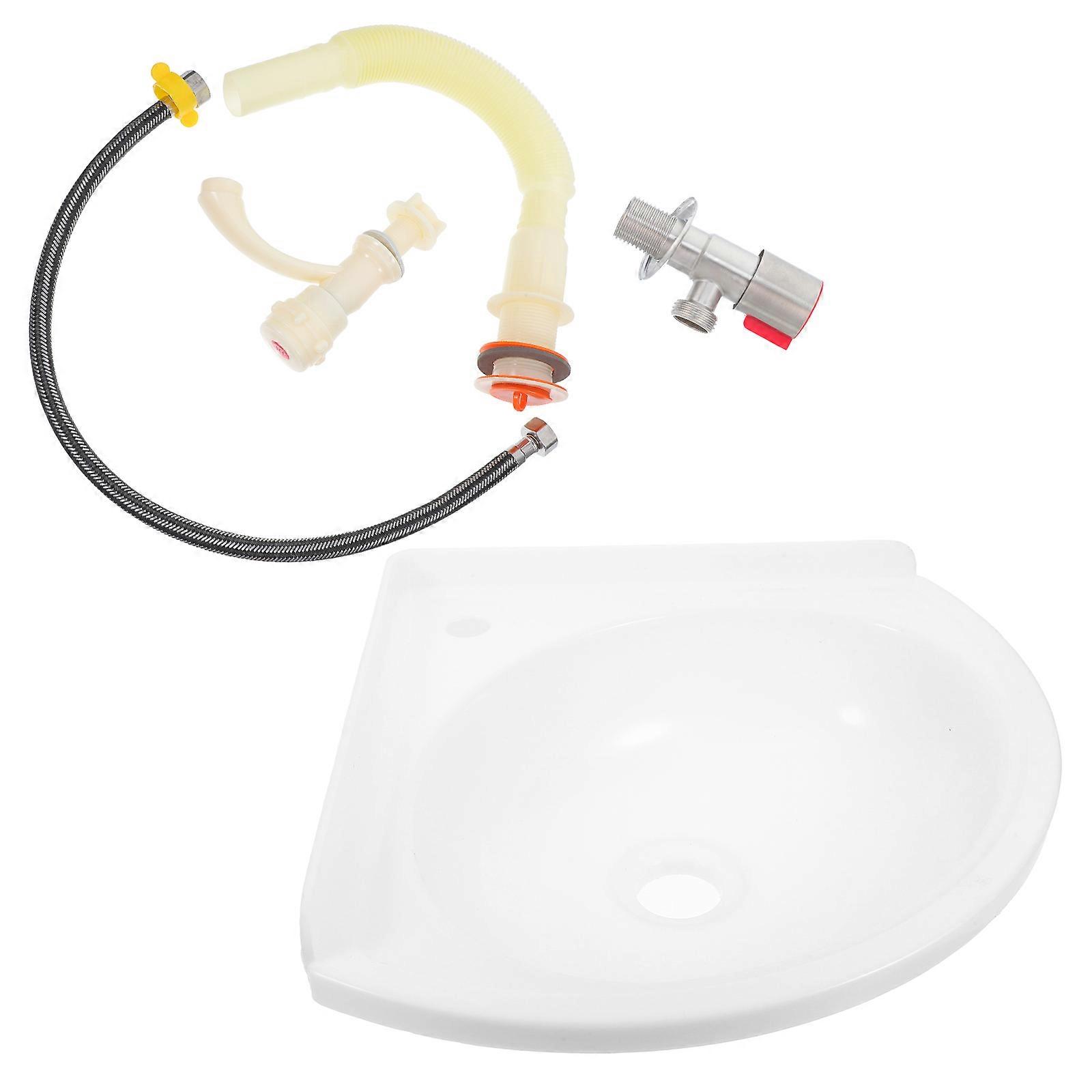 Wash Hand Basin Wall Mounted Sink for Bathroom with Triangular Design