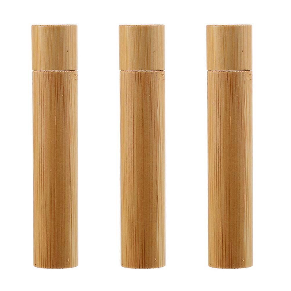 Bamboo Roller Ball Bottle Essential Oil Roller Bottles for Storage Use 6Pcs