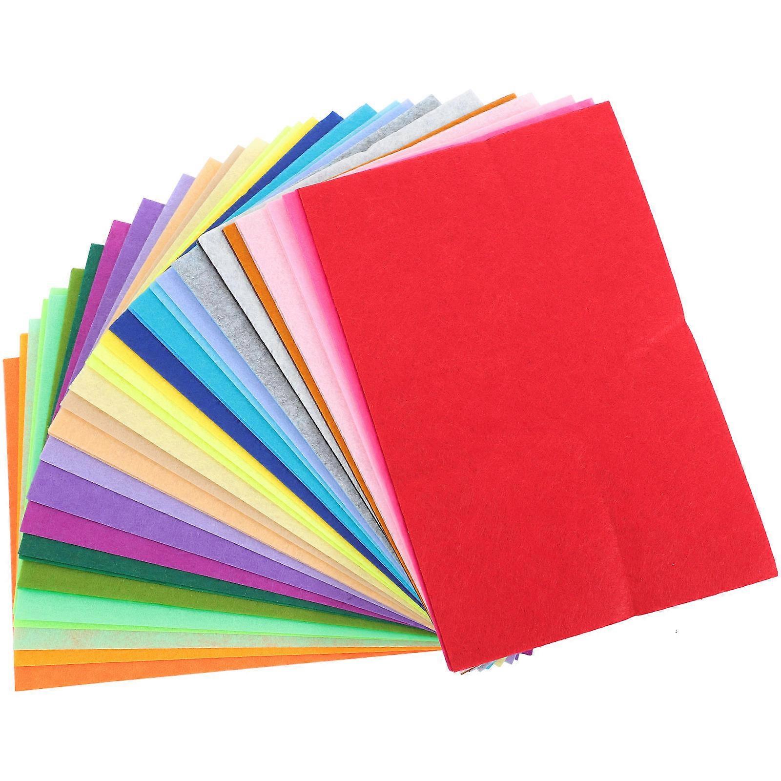 Colored Felt Crafting Sheet 200 Sheets Assorted Color For Family Activities Handmade Crafts 200Pcs