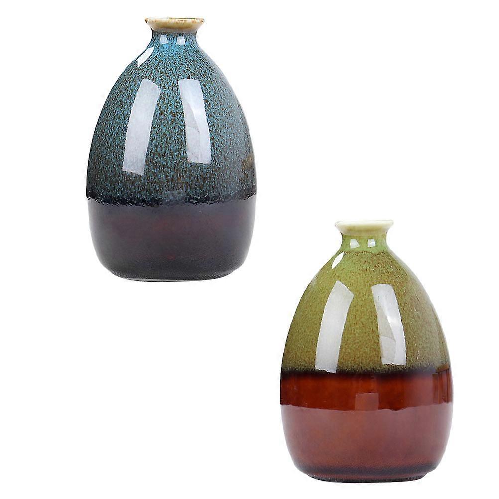 Flower and Plant Container Ceramics Vase for Desktop Use 6Pcs