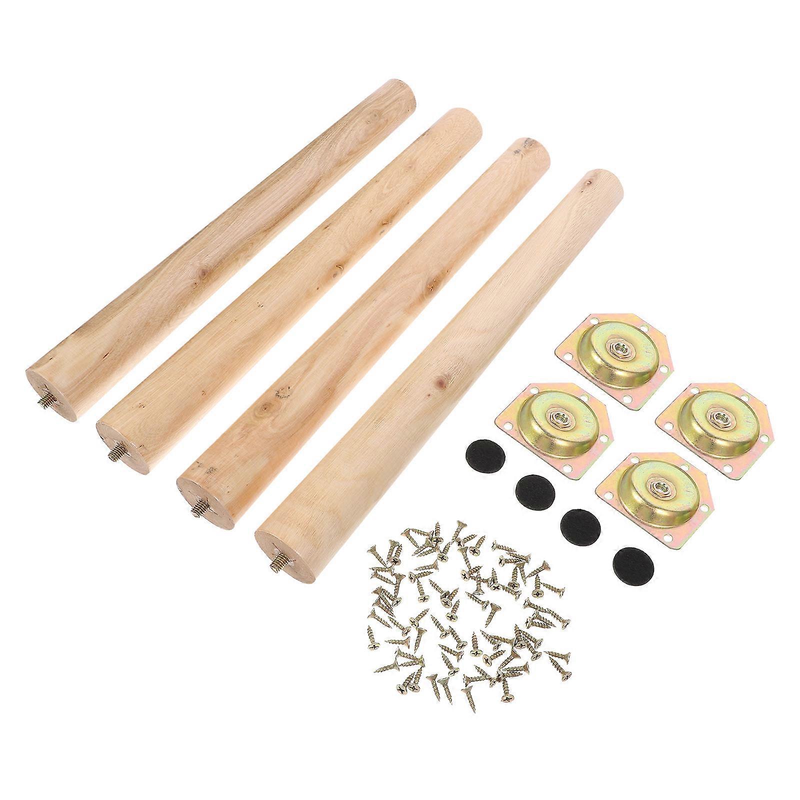 Multifunctional 8 Sets Furniture Leg Extenders Wooden Feet Suitable For Sofa Table Bench With Cylindrical Shape