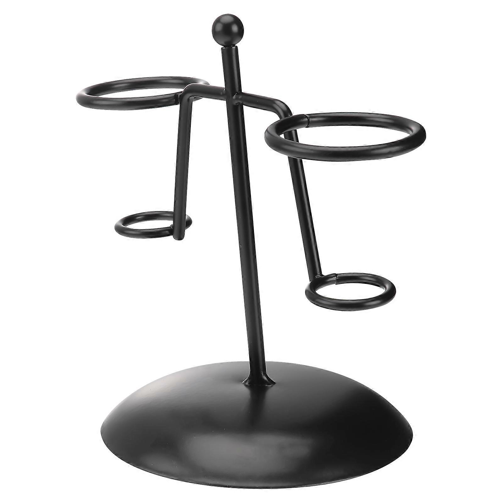 Black Iron Ice Cream Cone Stand for Holding 3Pcs At Home Or Bakery