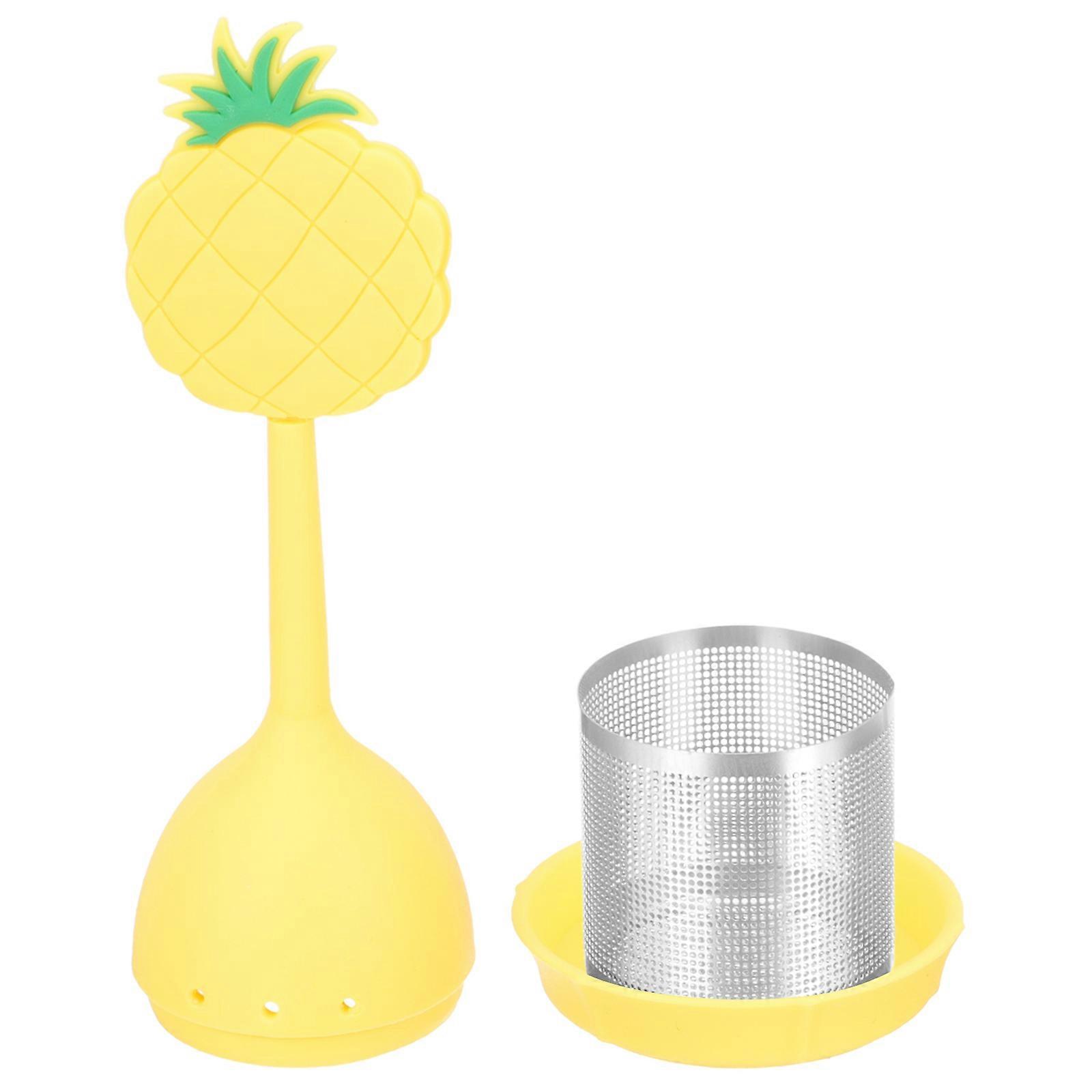 Pineapple-Shaped Tea Filtering Infuser For Home Use 5.89x1.38x1.38in Residue Removal Function 2Pcs