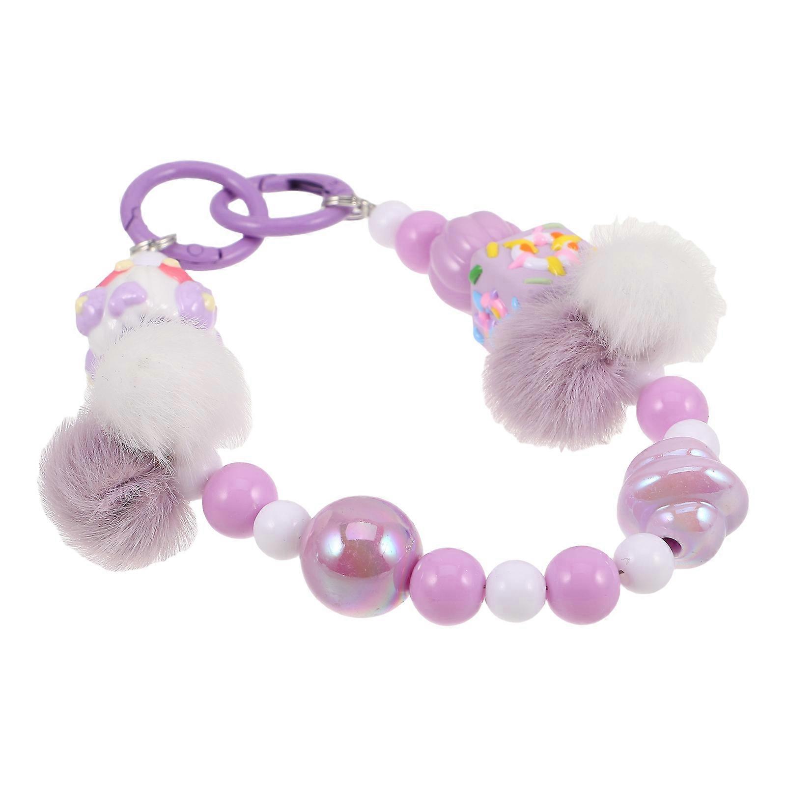 Creative Beaded Phone Chain Phone Accessories Hand-Painted 4Pcs Set