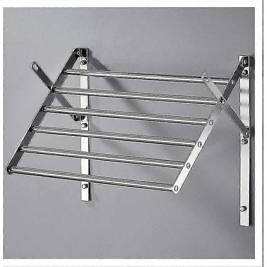 Wall Mounted Drying Rack Stainless Steel Folding Retractable Space Saving 60cm