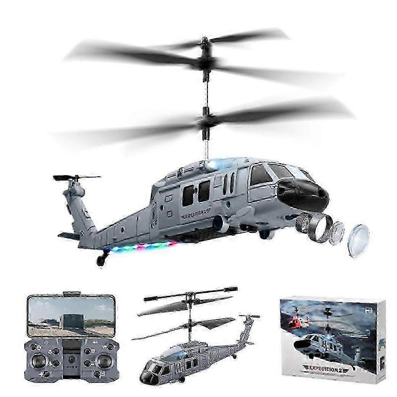 Remote Control Helicopter Obstacle Avoidance With 1080P Camera,2.4GHz 3.5CH RC Helicopter With LED Lights, OneKey Take Off Landing,Altitude Hold,Gyros