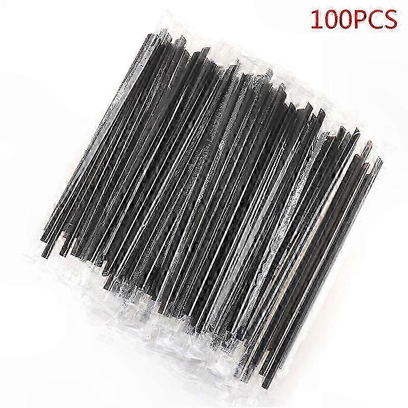 100 Pack Transparent PP Straws Individually Wrapped for Beverages Party Essentials