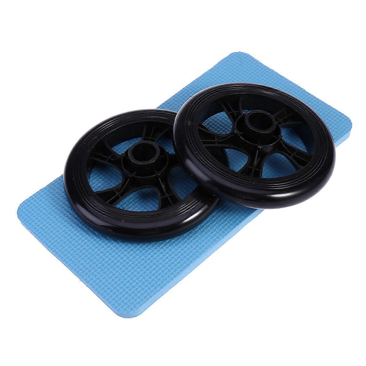 Ab Wheel Abdominal Roller Trainer with Knee Pad 2Pcs for Core Workout