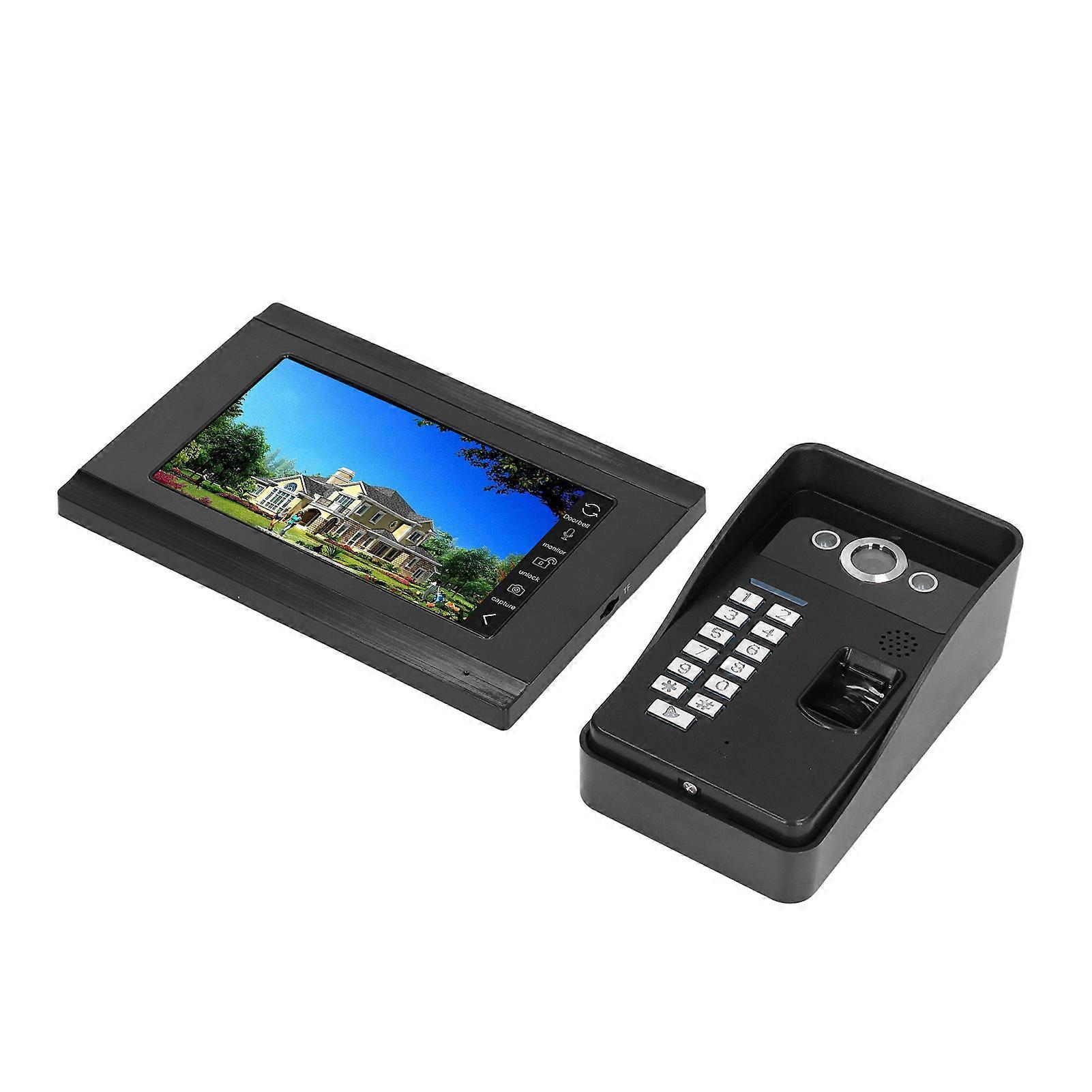 100-240V WiFi Visual Fingerprint Doorbell with Camera, 20.5x14cm