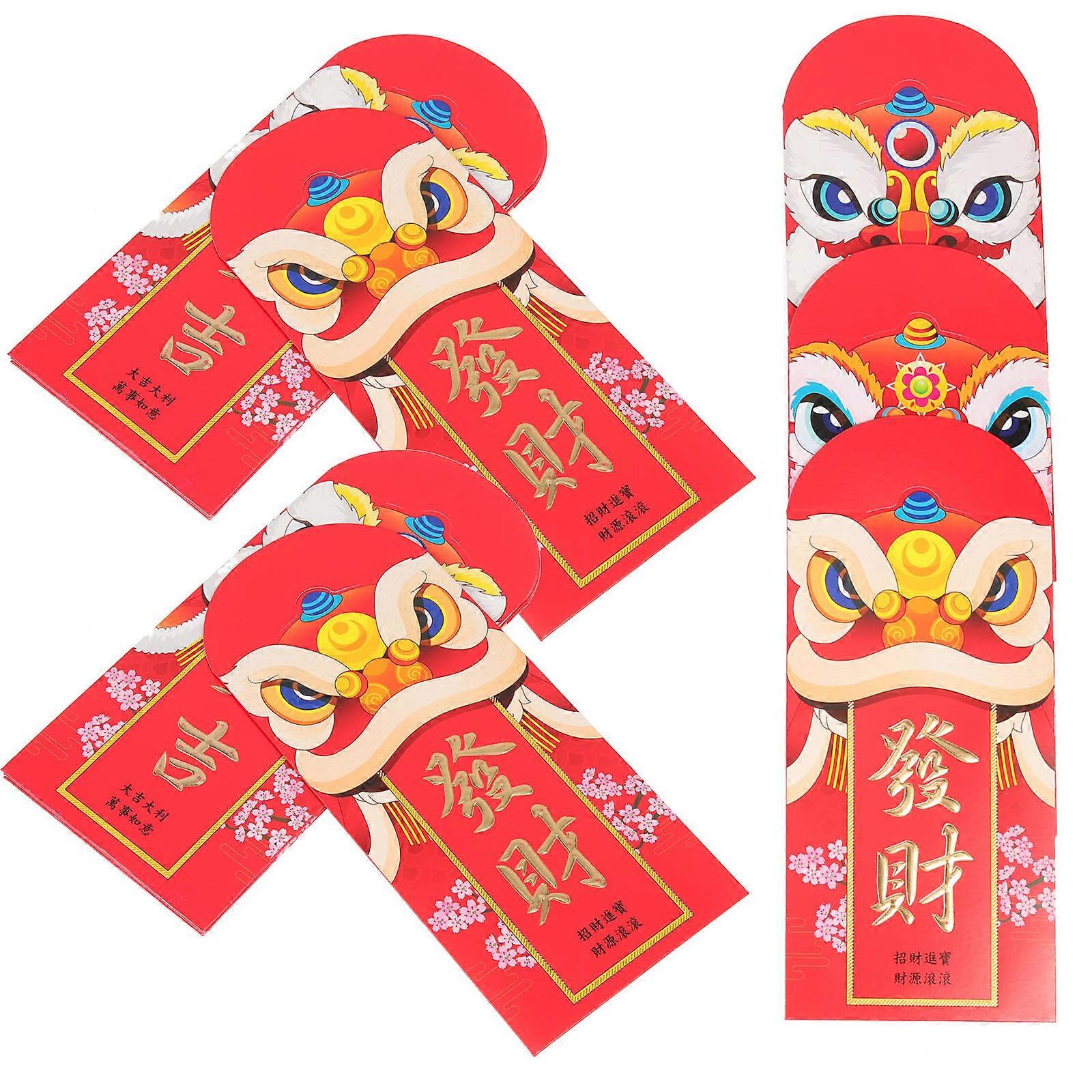 Zodiac Rabbit Red Envelopes 72 Pcs For Gift Giving And Money Storing 20.5X9X0.2CM Rectangular Red Packets For Chinese Lunar New Year Festivities
