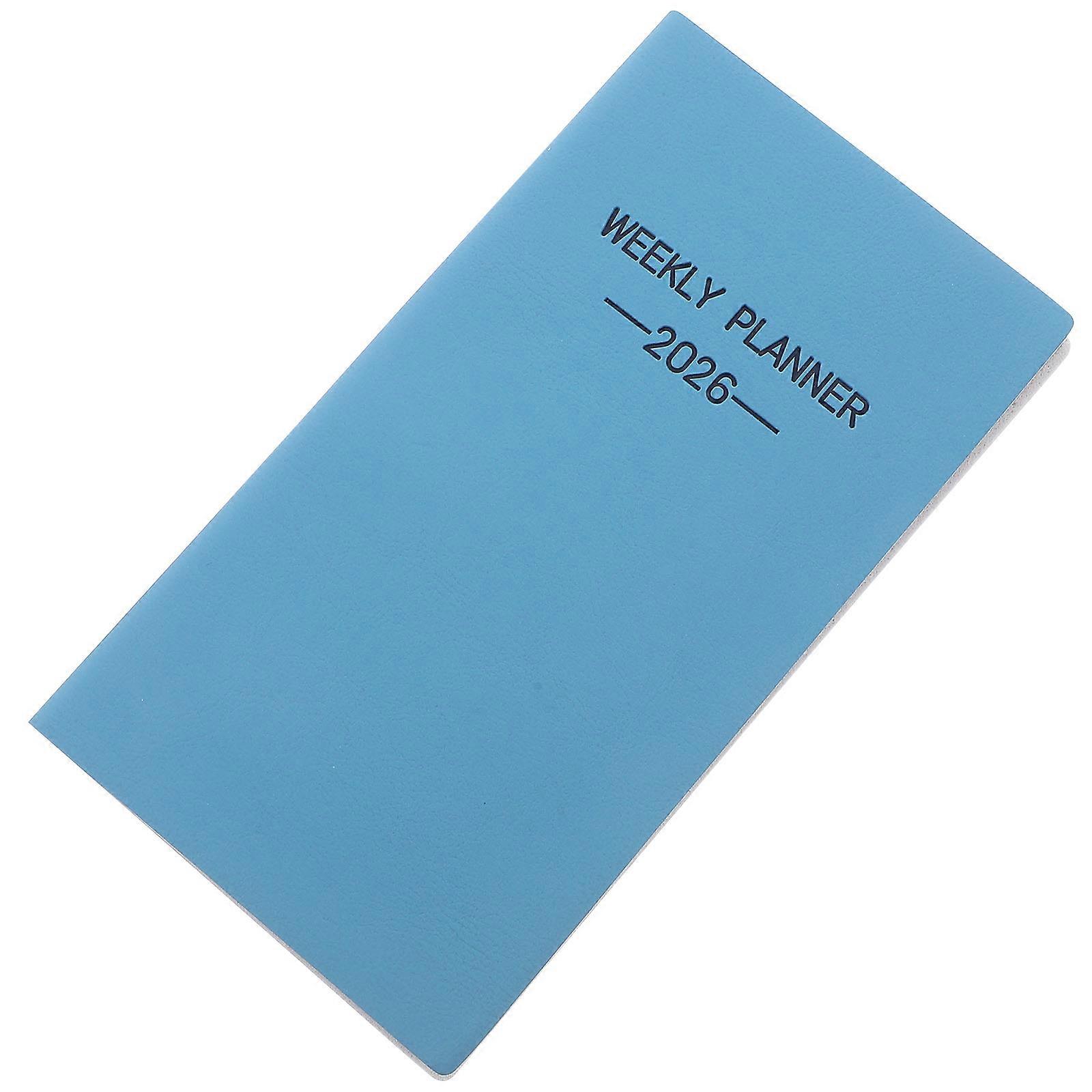 Compact Weekly Planner Organizer Book for Travel 2Pcs A6 Portable Notepad