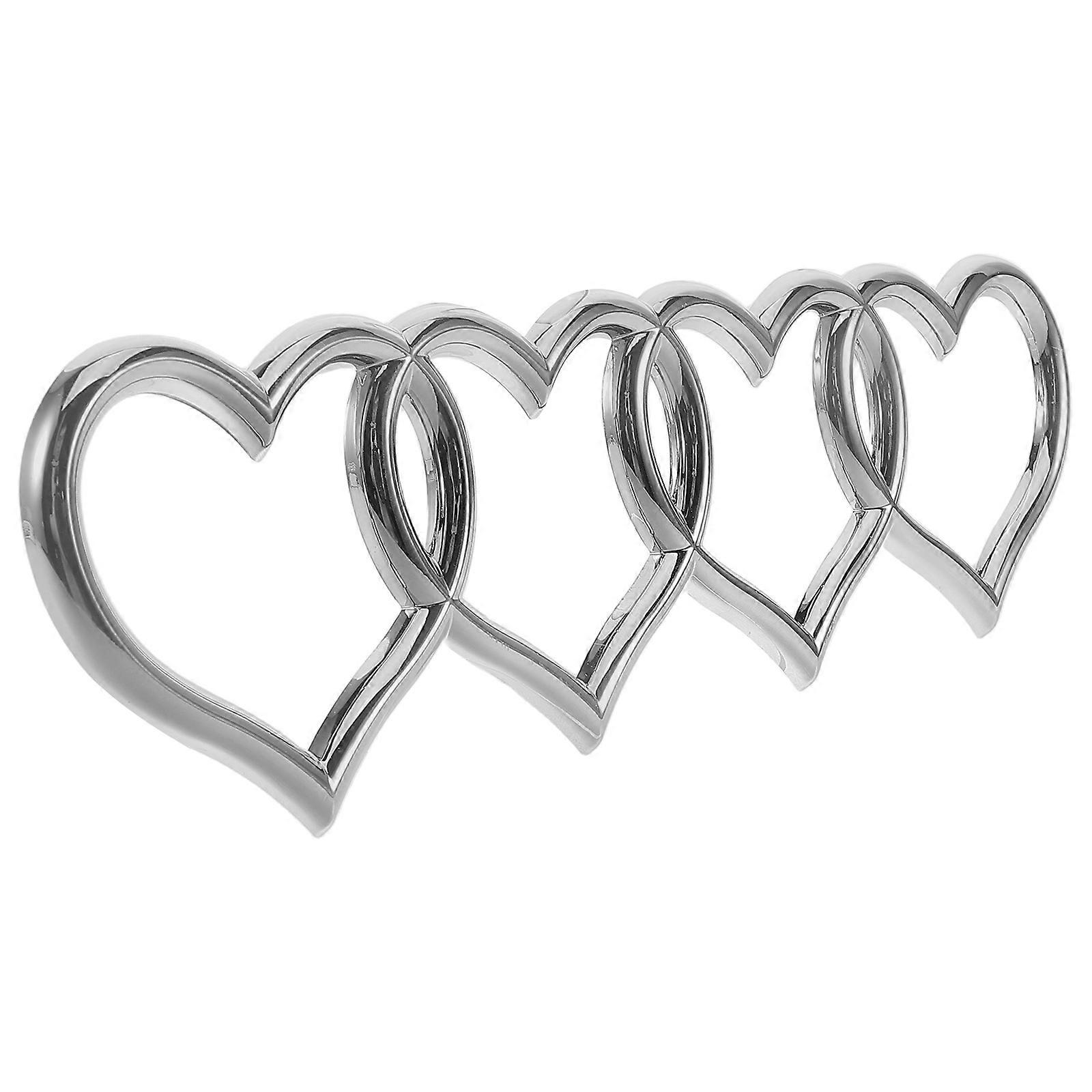 Heart Shape Car Sticker for Rear Trunk Badge 3Pcs Set