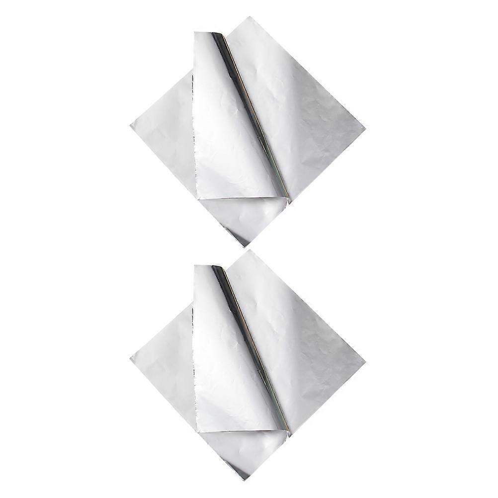 Aluminum Foil Square Air Fryer Paper Liners For Home Users 30x30cm Easy Cleaning Oil-Proof 100 Sheets