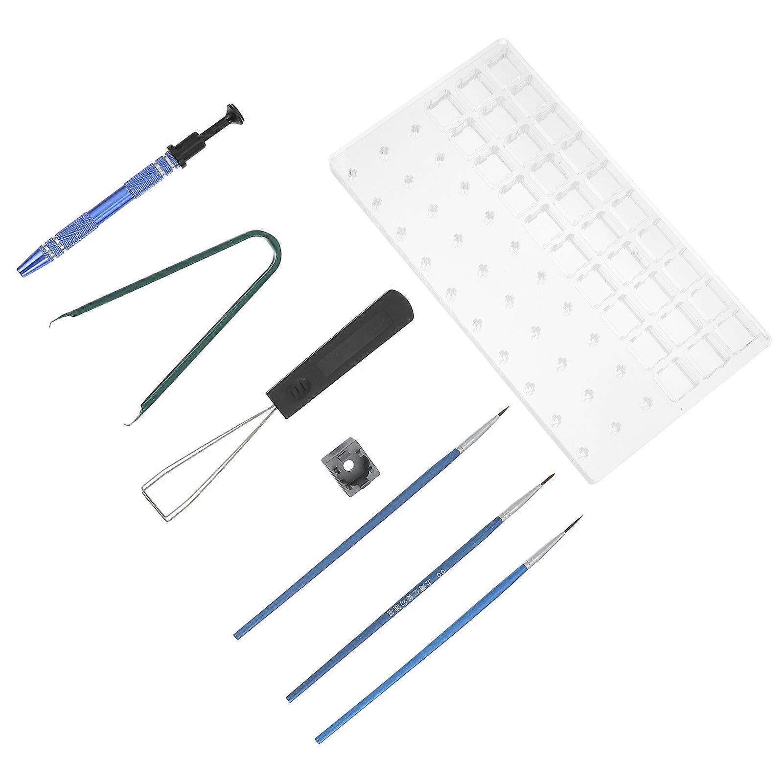 Mechanical Keyboard Kit Keycap Removal Tool Designed For Keyboard Enthusiasts 2 Sets 7.9X4.3X0.8in Acrylic Brush For Performance Improvement