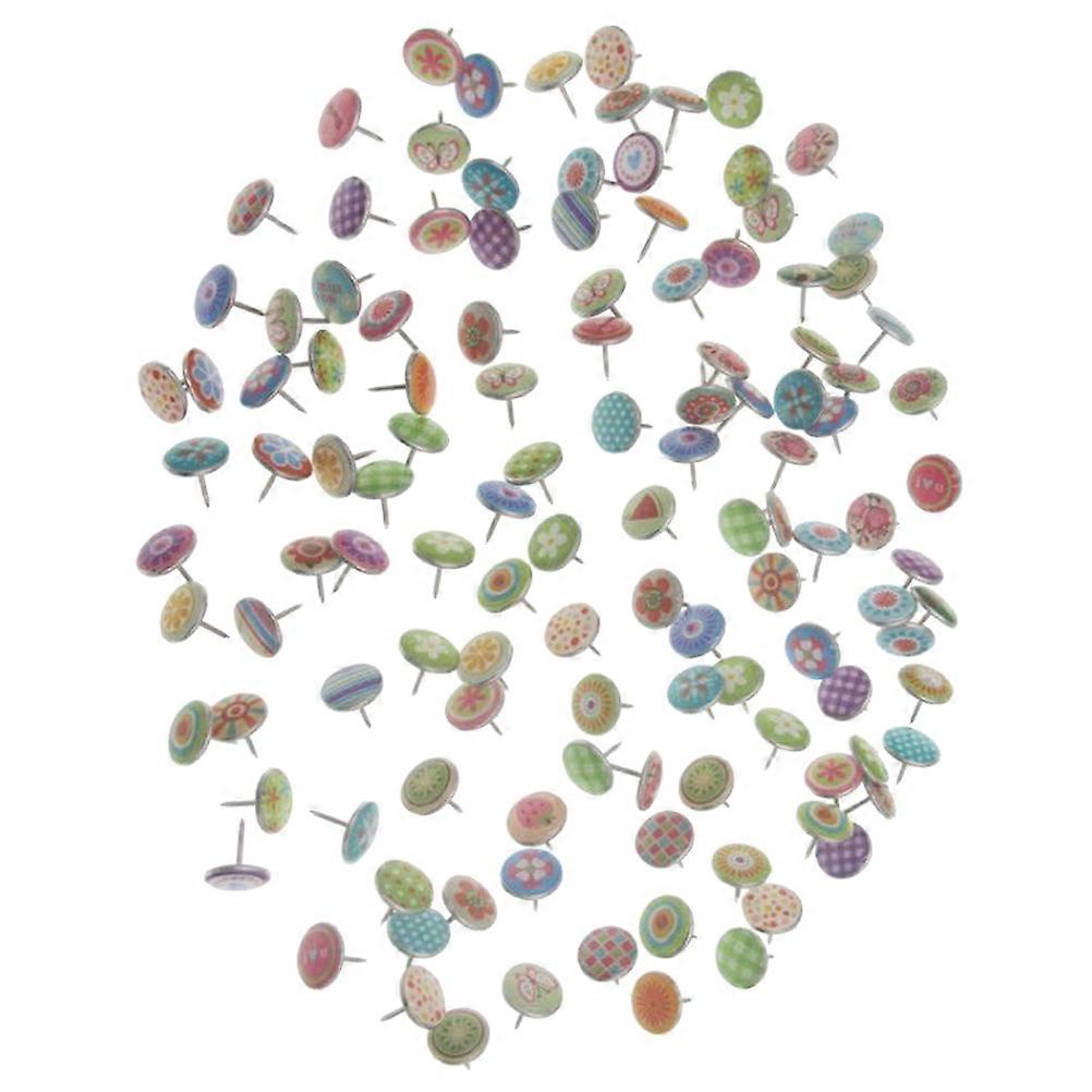 Assorted Color 200 Pcs Pushpin Thumbtack Ideal For Attaching Photos And Posting Notes At Office Home School Bulletin Boards