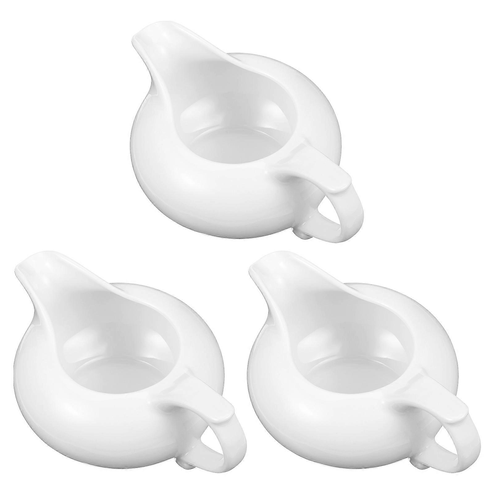 Coffee Milk Creamer 6Pcs White Pitchers for Multi-Purpose Frothing Use
