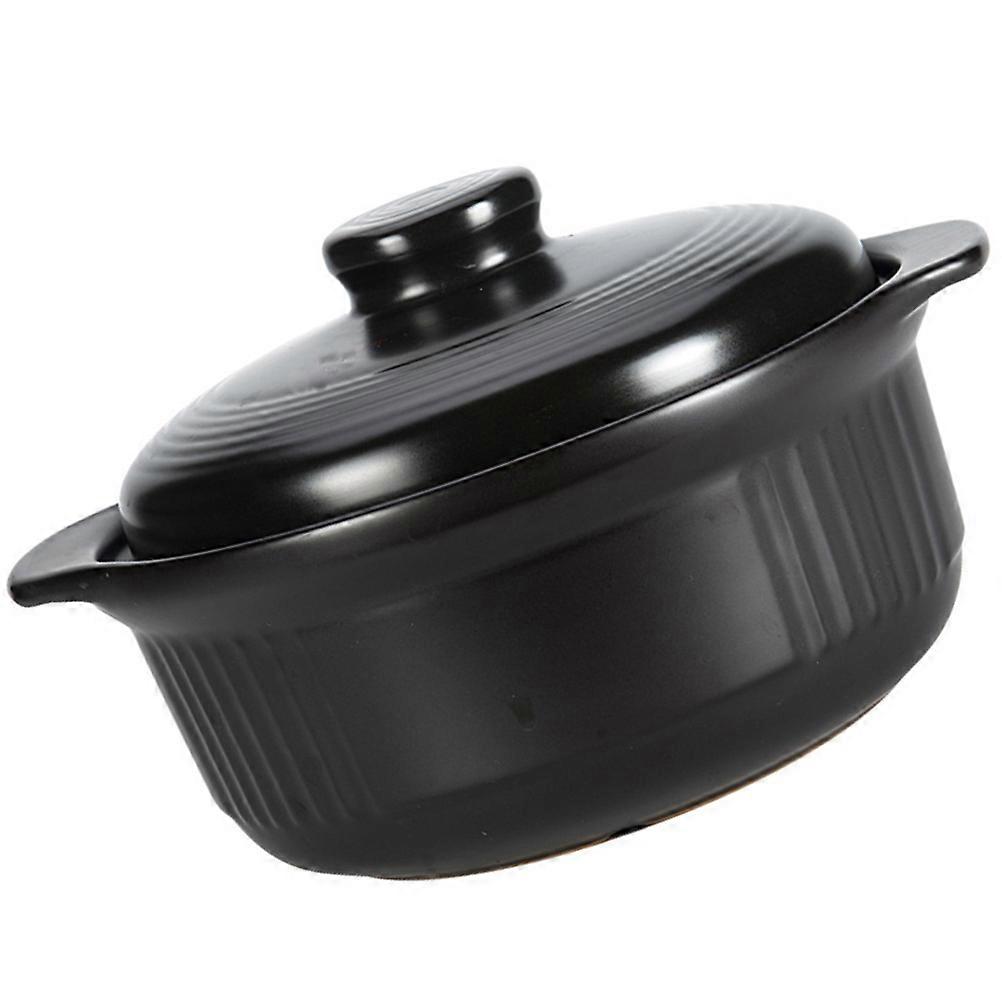 Small Stew Pot Ceramic Kitchen Accessory For Home Cooks Even Heating Insulation 1Pack