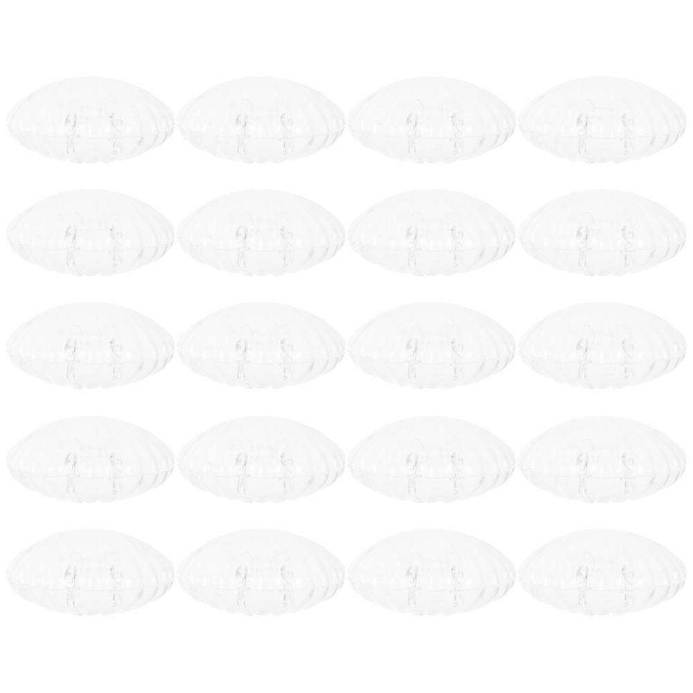 Jewelry Holder for Storage Use 100Pcs Transparent Plastic Mini Seashell Boxes
